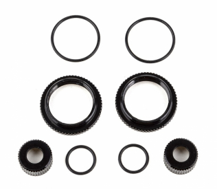 13 mm hliníkové krúžky a čiapočky vrátane tesnenia na olejové tlmiče, čierne