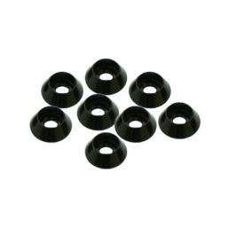 3 mm alu kužeľové podložky čierne (8 ks)