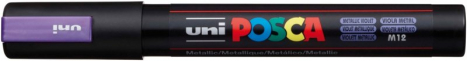Akrylový popisovač UNI POSCA PC-5M 1,8-2,5mm – fialová metalíza