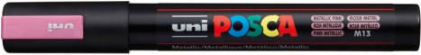 Akrylový popisovač UNI POSCA PC-5M 1,8-2,5mm – ružová metalíza