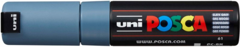 Akrylový popisovač UNI POSCA PC-8K 8 mm – bridlicovosivá