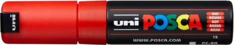 Akrylový popisovač UNI POSCA PC-8K 8 mm – červená
