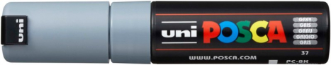 Akrylový popisovač UNI POSCA PC-8K 8 mm – sivá