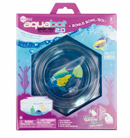 Aquabot 2.0 s okrúhlym akváriom a dekoráciou