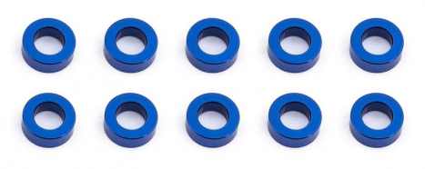 Ballstud podložky, 5,5x2,0mm, modré alu, 10 ks