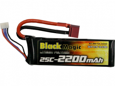 Black Magic LiPol 11.1V 2200mAh 25C Deans