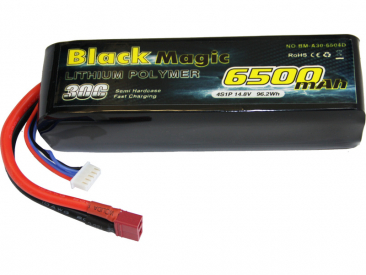 Black Magic LiPol Car 14,8V 6500mAh 30C Deans