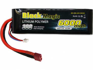 Black Magic LiPol Car 7,4V 6000mAh 30C Deans