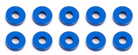 Bulkhead podložky, 7,8x2,0mm, modré alu, 10 ks