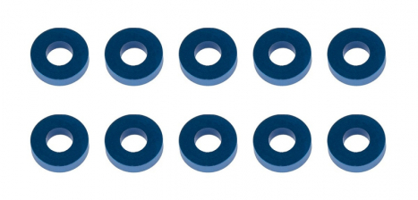 Bulkhead podložky, 7,8x3,5x2,0mm, modré alu, 10 ks