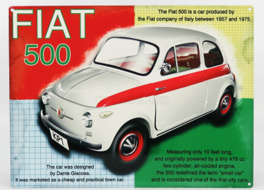 Edicola Príslušenstvo Kovová doska - Fiat 500 1:1 Rôzne