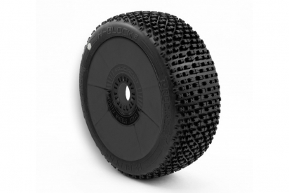 H-BLOCK V2 BUGGY C1 (SUPER SOFT) lepivé pneumatiky, čierne disky, 2 ks.