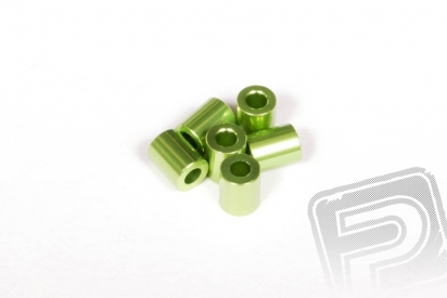 Hliníkové podložky 7,5x6mm zelené (6 ks.)