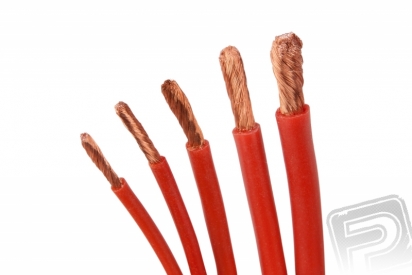  Kábel silikón 6.0mm2 1m (červený)