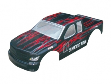 Karoséria Monster Truck 1:5, čierno-červená