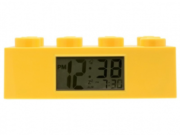 LEGO hodiny s budíkom – Brick žlté