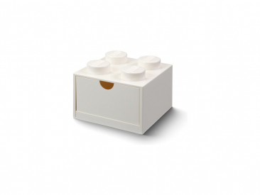LEGO stolný box 4 so zásuvkou biely