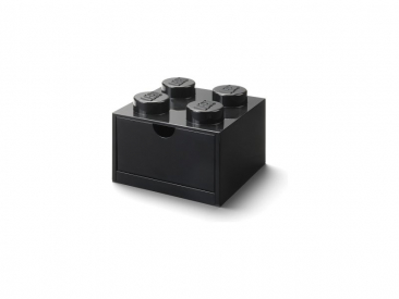 LEGO stolný box 4 so zásuvkou čierny