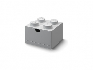 LEGO stolný box 4 so zásuvkou sivý