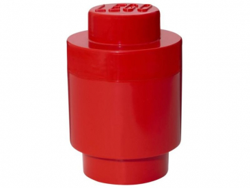 LEGO úložný box guľatý 123x183mm – červený