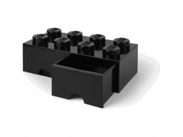 LEGO úložný box so zásuvkami 250x500x180mm – čierny