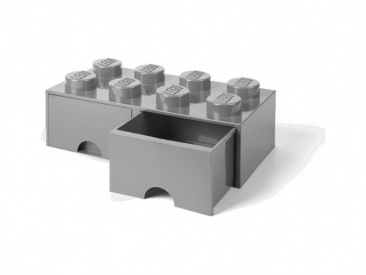 LEGO úložný box so zásuvkami 250x500x180mm – sivý