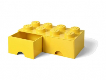 LEGO úložný box so zásuvkami 250x500x180mm – žltý