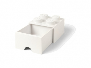 LEGO úložný box so zásuvkou 250x250x180mm – biely
