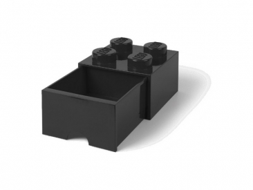 LEGO úložný box so zásuvkou 250x250x180mm – čierny