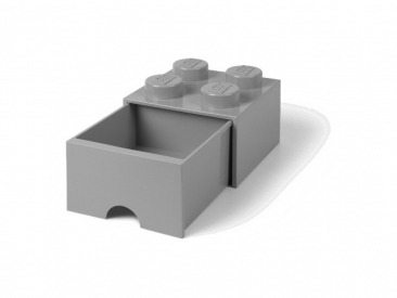 LEGO úložný box so zásuvkou 250x250x180mm – sivý