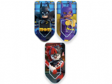LEGO záložky 3 ks – Batman Movie (Batman/Harley Quinn/Batgirl)