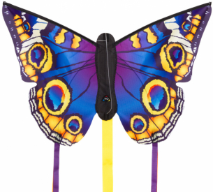 Šarkan motýľ, fialovo-žltý 133x83 cm