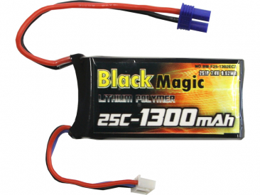LiPol Black Magic 7.4V 1300mAh 25C EC2