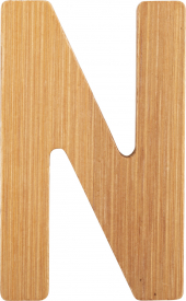 Malá noha Bambusové písmeno N