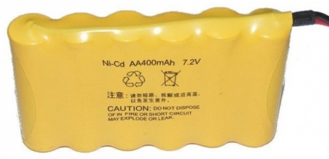 NiCd 400mAh 7,2V battery pack