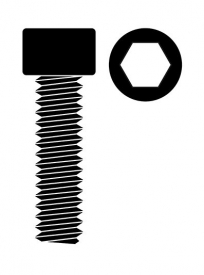 Oceľová imbusová skrutka s valcovou hlavou, M2,5x10mm, 10 ks