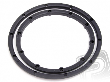 Poistný krúžok kolesa, pre dva disky, čierny 2 ks