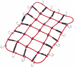 Pútacia sieť s háčikmi, červená 24 x 15 cm
