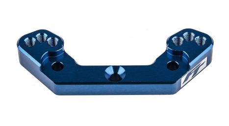 RC10B6.3 FT zadný hliníkový držiak +2 mm, modrý