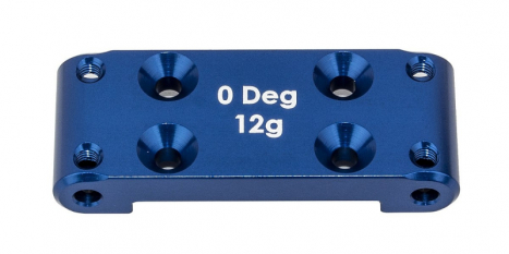 RC10B6.4 hliníkový modrý Bulkhead, 0°, 1 ks