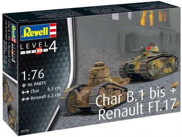 Revell Char B.1 bis, Renault FT.17 (1:76)