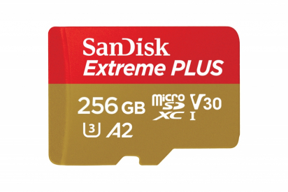 SanDisk MicroSDXC 256 GB Extreme A2 UHS-I (V30) U3 + SD adaptér