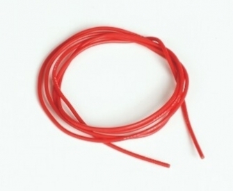 Silikónový kábel 0,5qmm, 20AWG, 1meter, červený