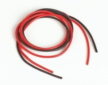 Silikónový kábel 1,0qmm, 17AWG, 2x1 meter, čierny a červený