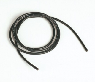 Silikónový kábel 2,0qmm, 14AWG, 1meter, čierny