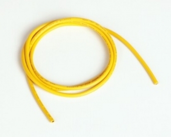 Silikónový kábel 2,0qmm, 14AWG, 1 meter, žltý