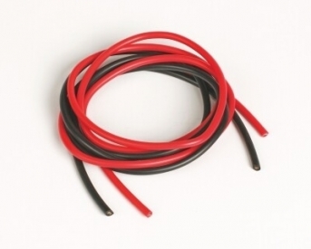 Silikónový kábel 2,6qmm, 13AWG, 2x1 meter, čierny a červený
