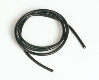 Silikónový kábel 3,3qmm, 12AWG, 1 meter, čierny
