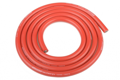 Silikónový kábel 5,5qmm, 10AWG, 1m, červený
