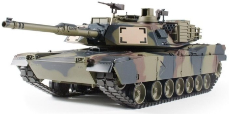 TORRO tank 1/16 RC M1A Abrams zelená kamufláž – BB Airsoft + IR (kovové pásy)